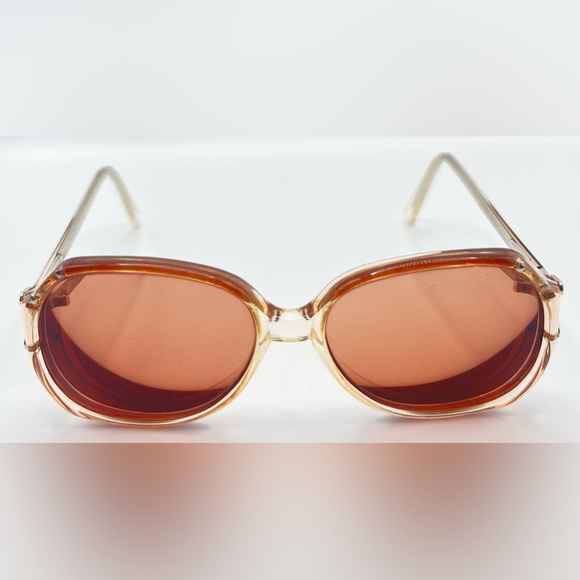Vintage Clearvision Petite #5 Translucent Oval Sunglasses Frames Only - Picture 3 of 8